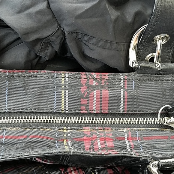 Coach plaid signature with leather satchel - Picture 4 of 6